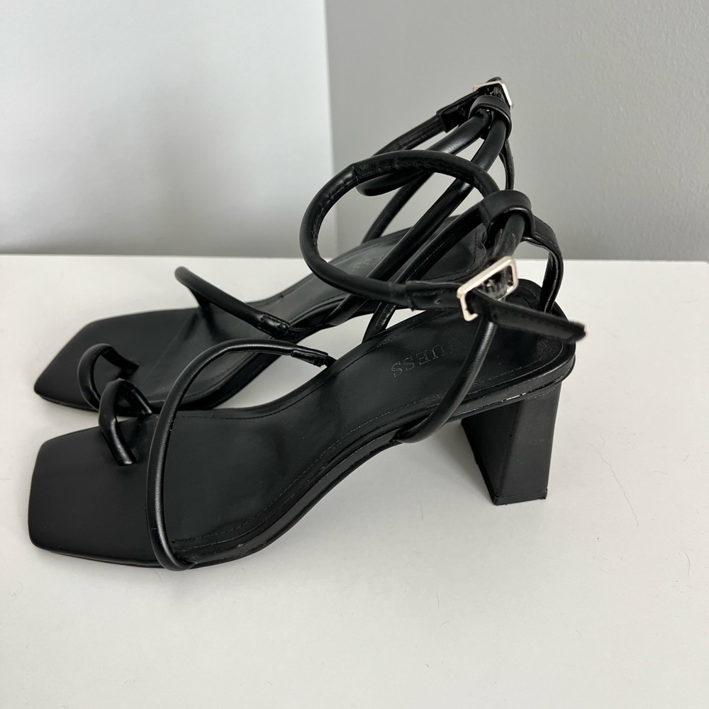 Black strappy heels